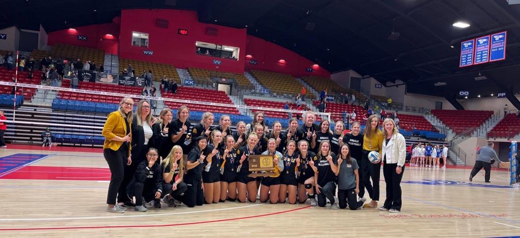 Andale volleyball team after they won their first state title