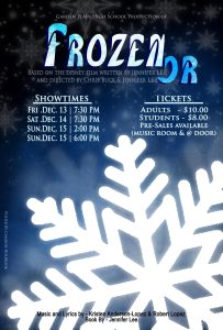 GPHS Students Prepare to Perform "Frozen the Musical"